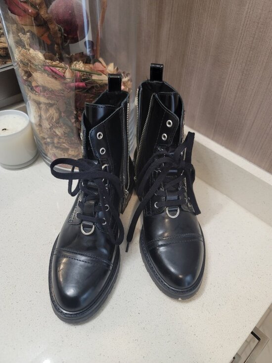 AllSaints Shoes - AllSaints Black Women's Leather Lira Hiker Black Boots Size 39 EU